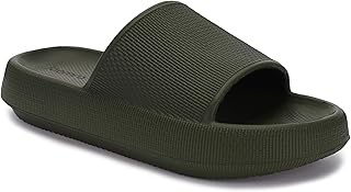 Joomra Pillow Slippers for Women and Men Non Slip Quick Drying Shower Slides Bathroom Sandals