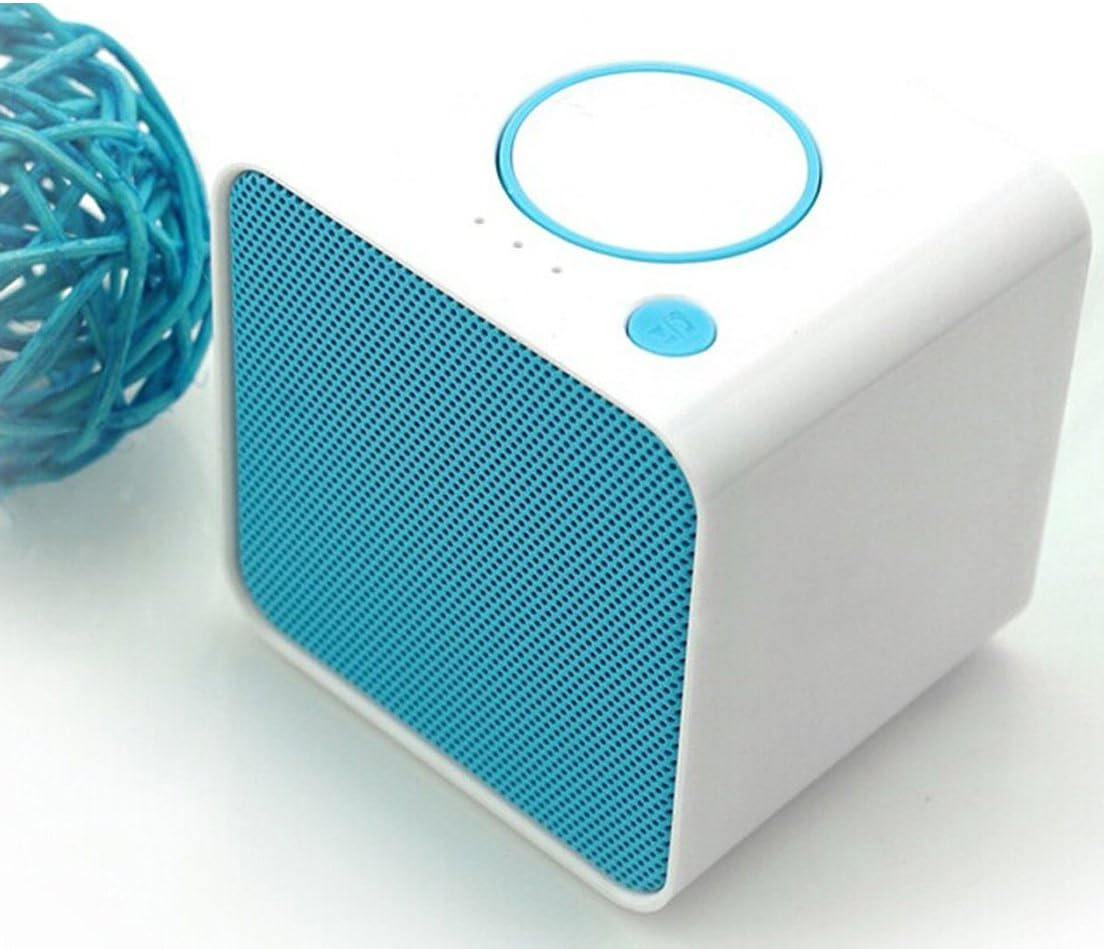 Music Cube - Play Music & Audio Wirelessly | Modern Compact Design - Ultra Portable Pocket Size Mini Wireless Bluetooth Speaker for Smartphones, Tablets, Laptops, PC & All Bluetooth Devices (Blue)