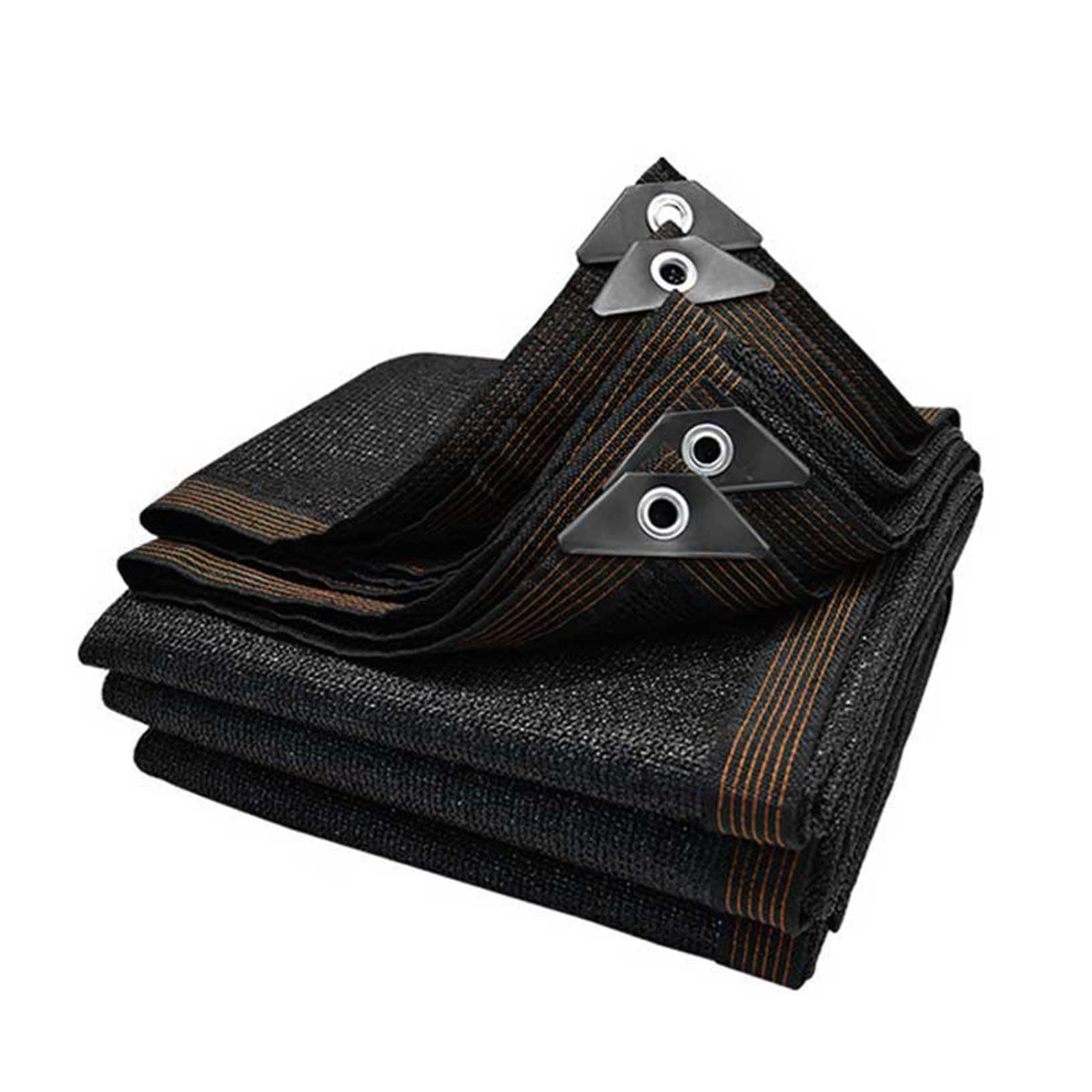 Filet d'ombrage extérieur 265x415 cm noir avec oeillets pour serre et jardin