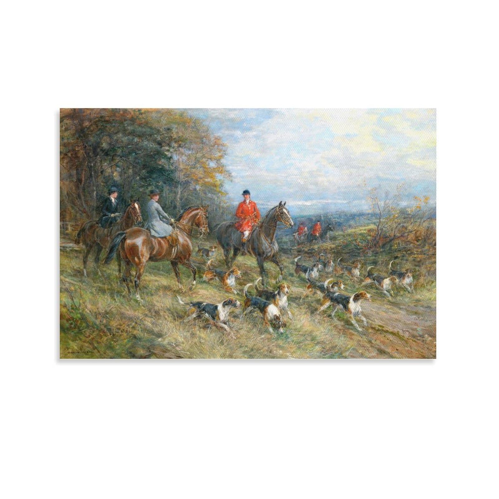 Amazon.com: WBCNG On The Hunt - Victorian Fox Hunt Painting by