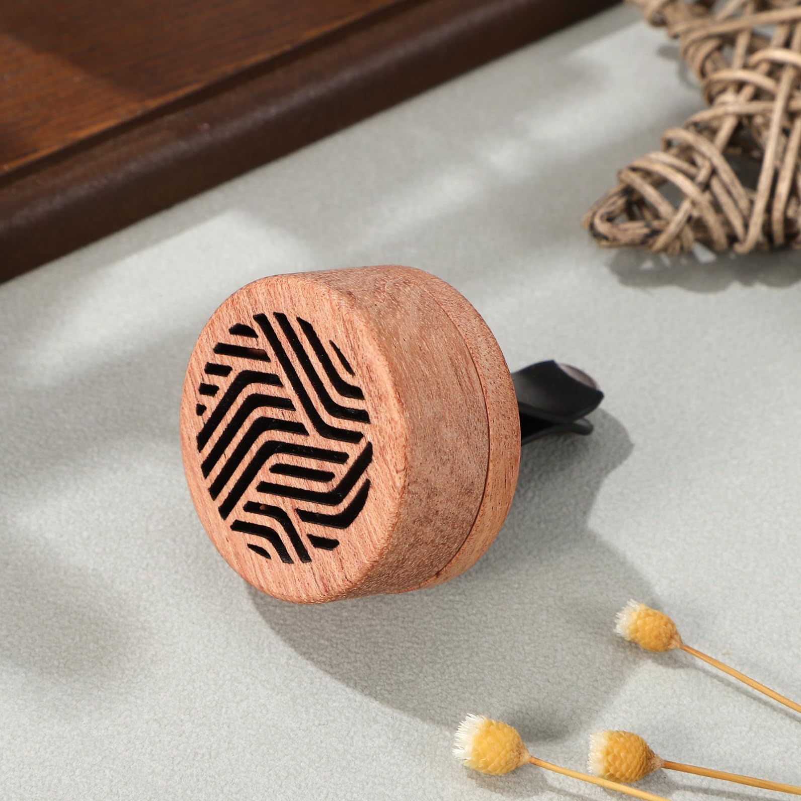 5stücke Auto Duftdiffuser Aromatherapie Clip Für Luftauslass Holzdesign Und Installieren Für Auto-dekoration Und Frischen Duft