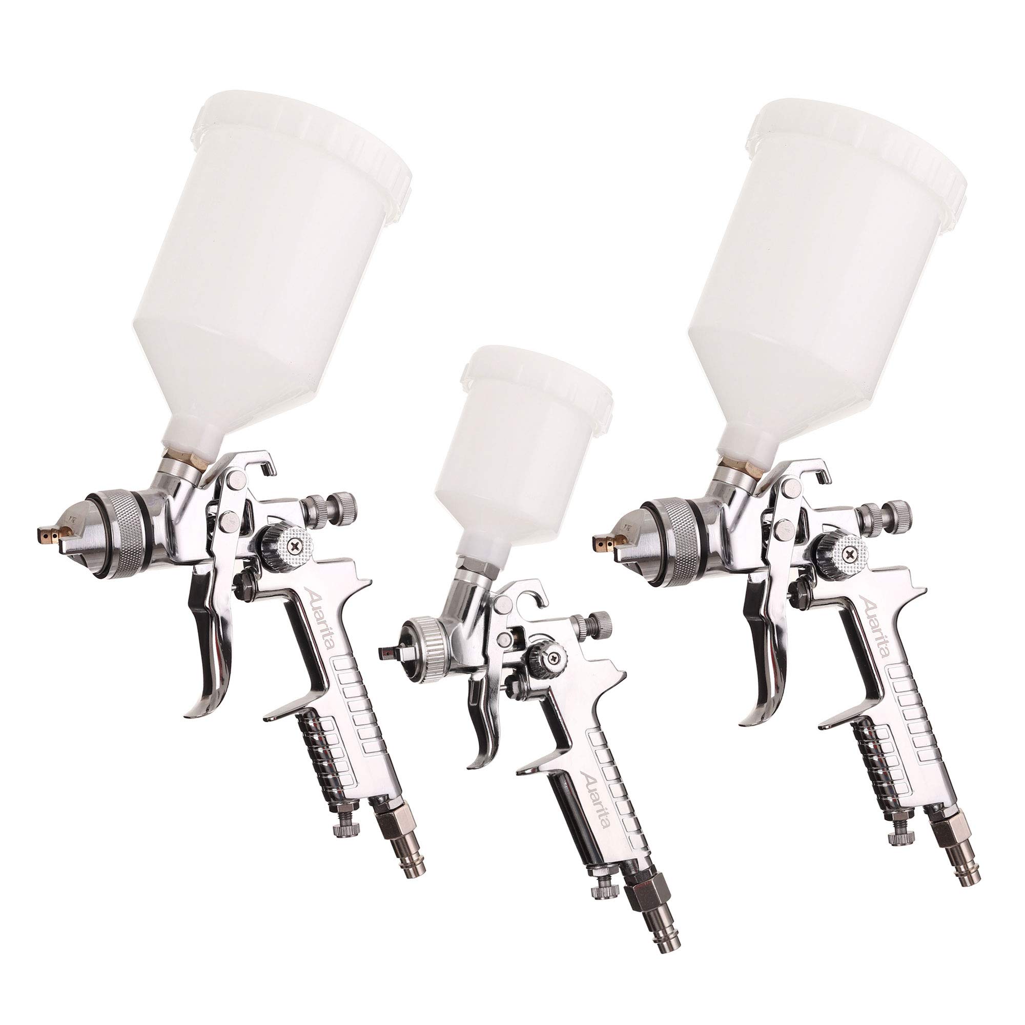 BEST HVLP AUARITA zestaw pistolet natryskowy dwie dysze 1,4 + 1,7 MINI Gun 0,8 + CASE
