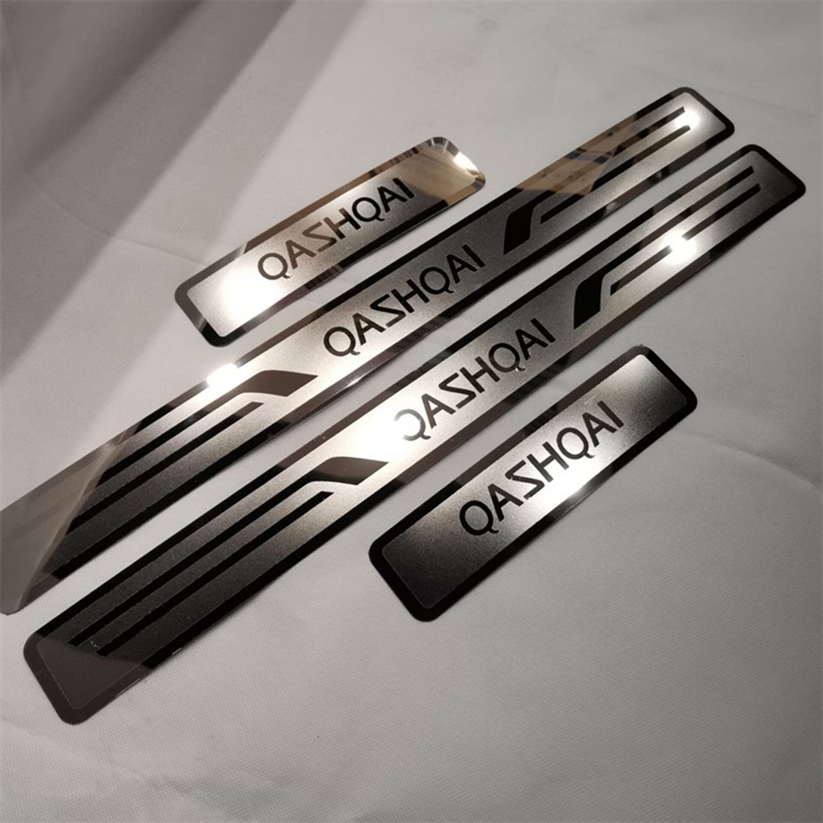 4 Pezzi Battitacco In Fibra Di Carbonio Per Nissan Qashqai J10-J12 - Adesivi Protettivi Anti-Graffio - Foto 4