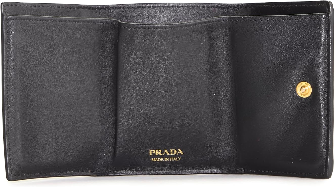 Pre-loved Black Vitello Move Compact Wallet, Black
