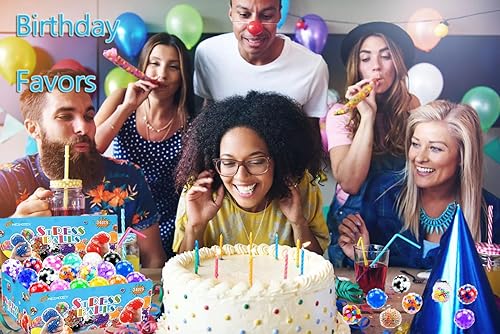 Miniatura 5 de 34 bolas antiestrés, bolas esponjosas para apretar, pequeñas bolas sensoriales, alivio del estrés con TDAH para adultos, premios de aula, recuerdos