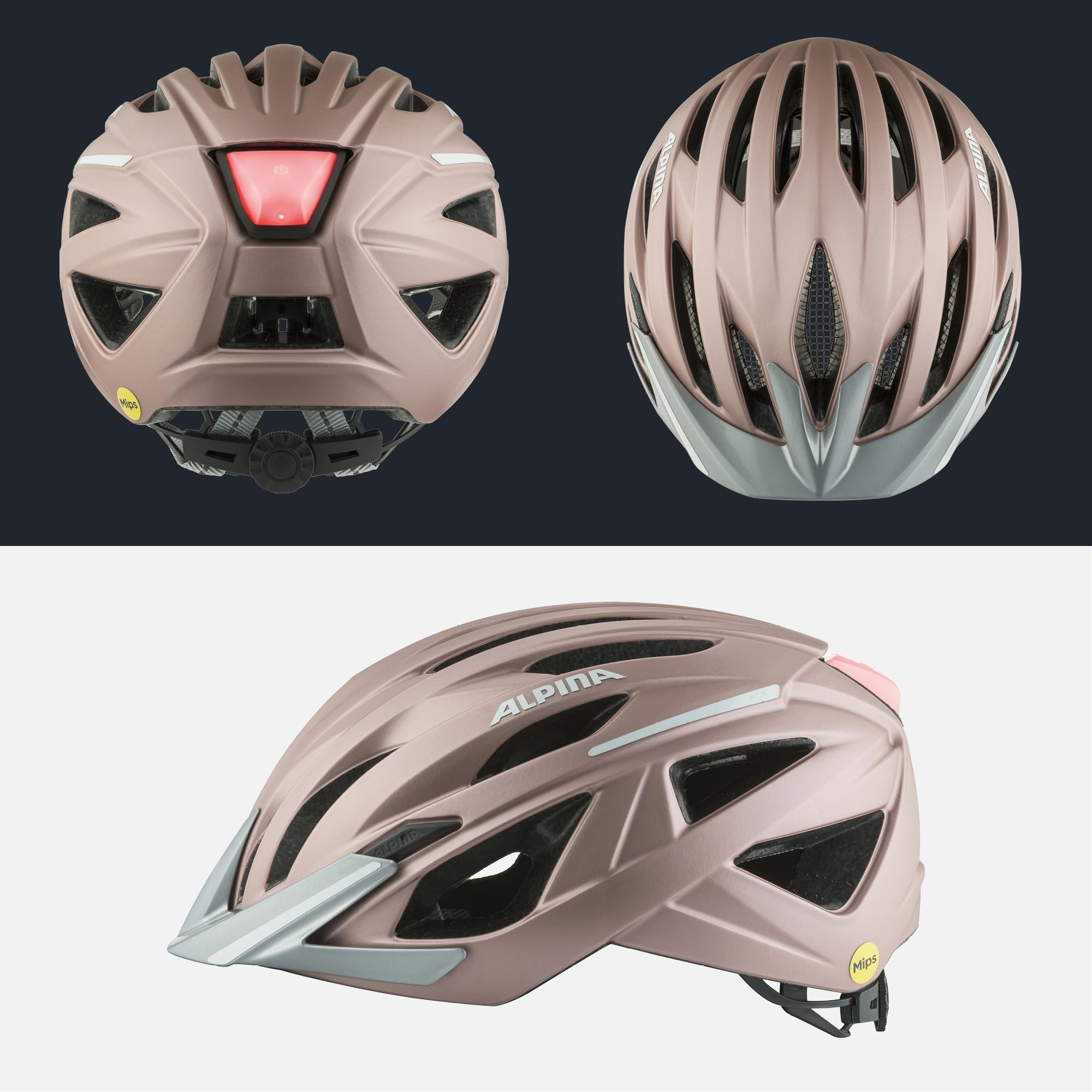 ALPINA GENT MIPS - Casco da ciclismo per adulti - rose matt - 55-59 cm