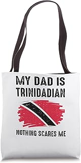 My Dad Is Trinidadian Trinidad Pride Flag Heritage Roots Tote Bag