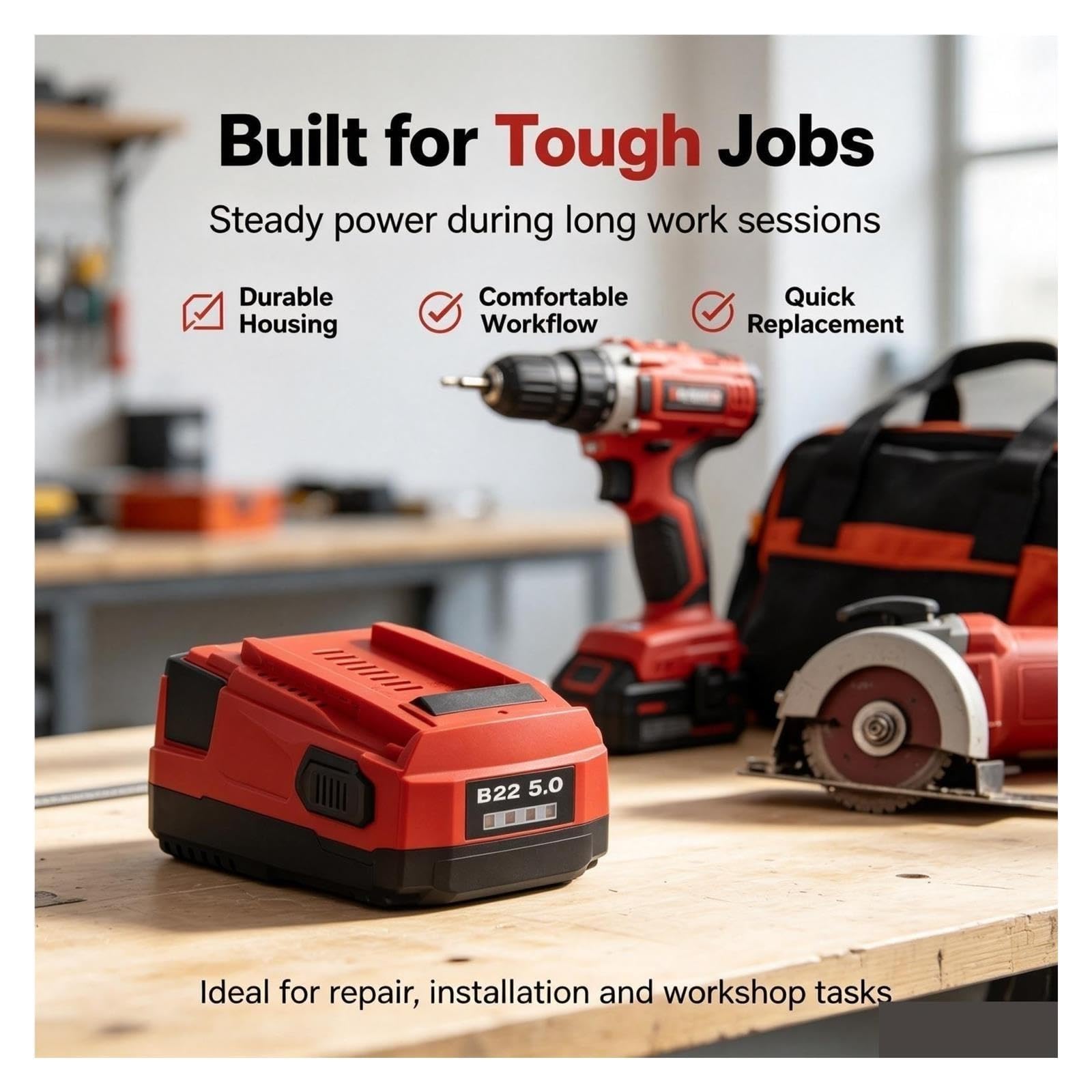 Batterie Au Lithium for Outils sans Fil 5000mAh, Compatible avec Hilti