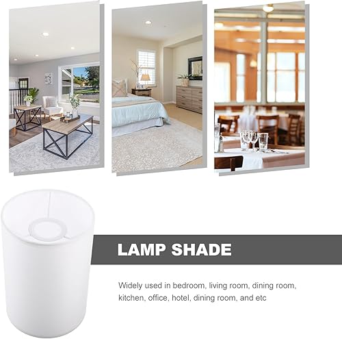 Miniatura 9 de SEWACC Pantalla de lámpara pequeña, pantalla cilíndrica, pantalla de tela, tambor, pantalla de transición, tapa dura, con forma de imperio, lámpara