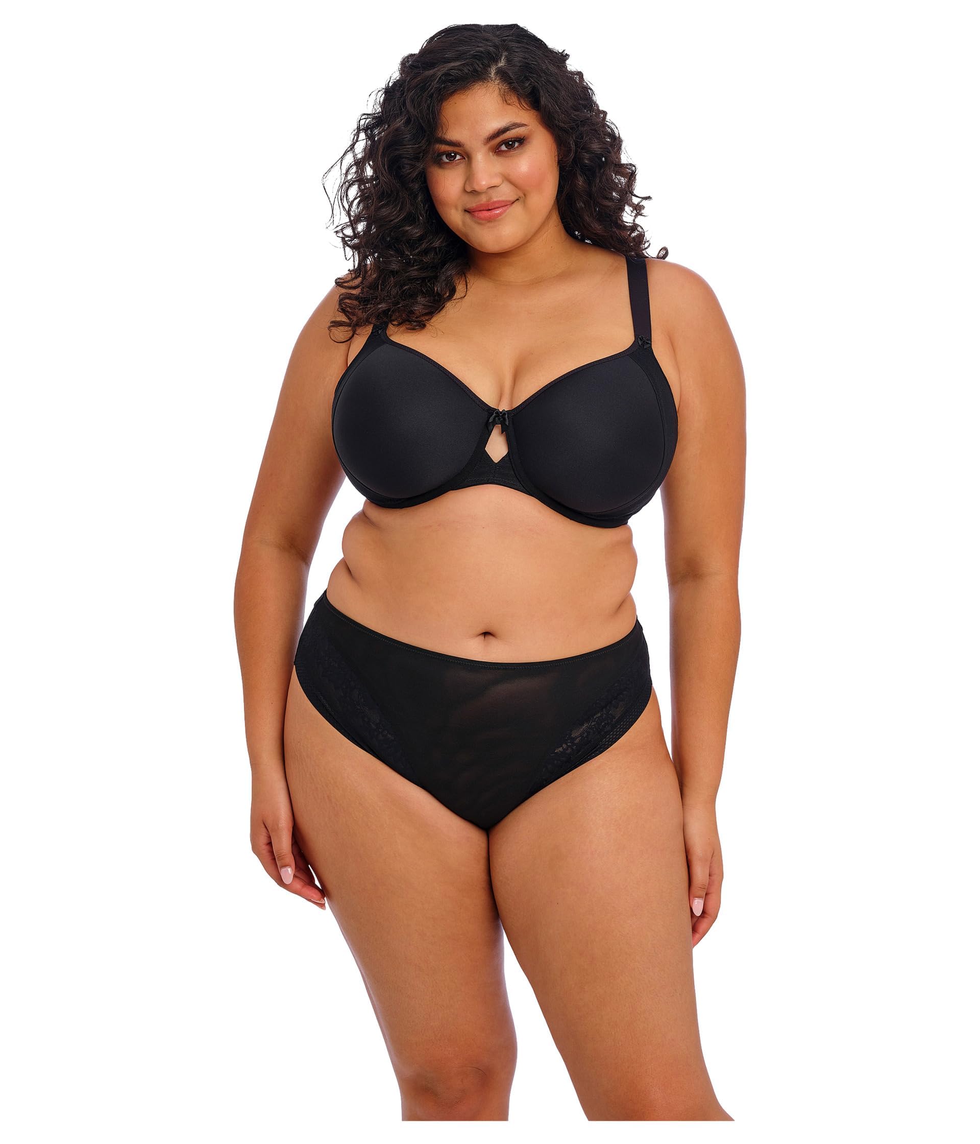 Elomi Nerina Underwire Molded Spacer Bra T-shirt biustonosz, czarny, 85DD