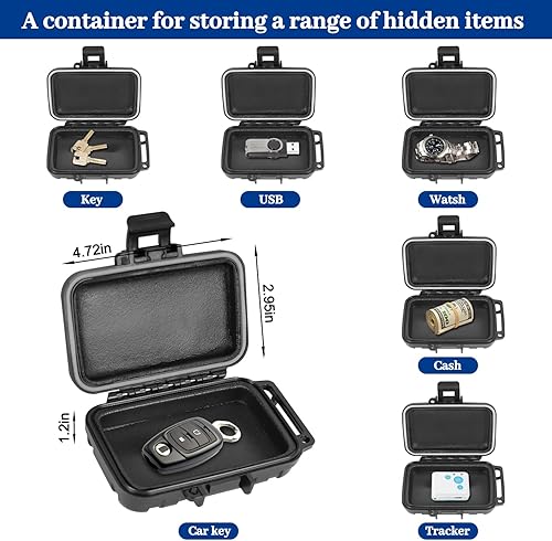 Miniatura 3 de kaguster Caja magnética de plástico ABS resistente al agua para rastreadores GPS, oculta una llave, caja magnética para debajo del coche (ABS más