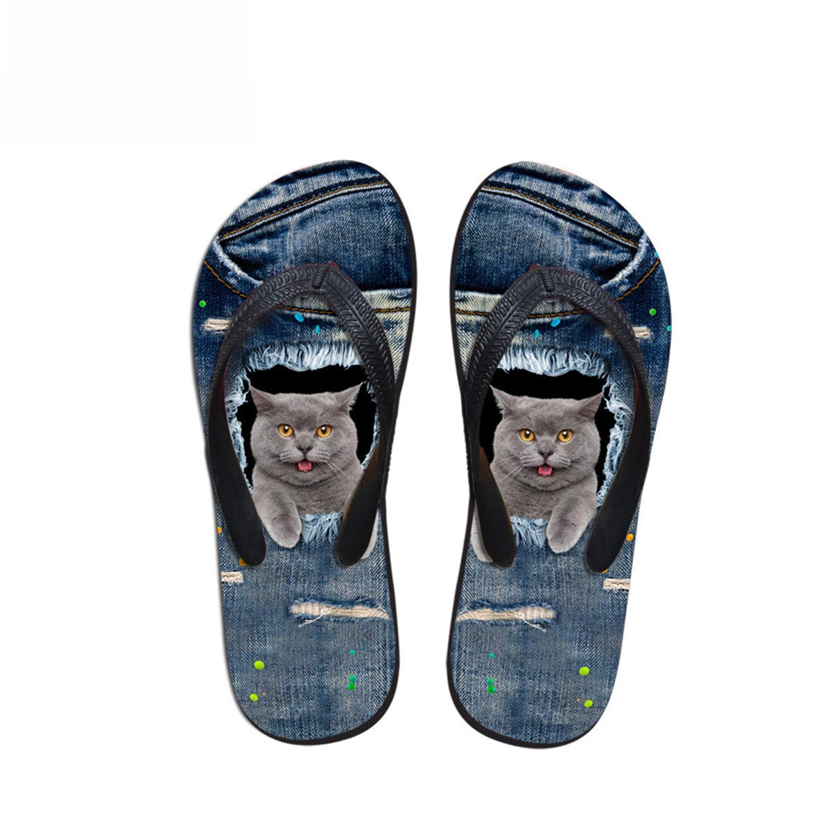 LedBack Women's LeBack CowCats Flip Flop House Shoes Classical Light Weight Yoga Mat Padding