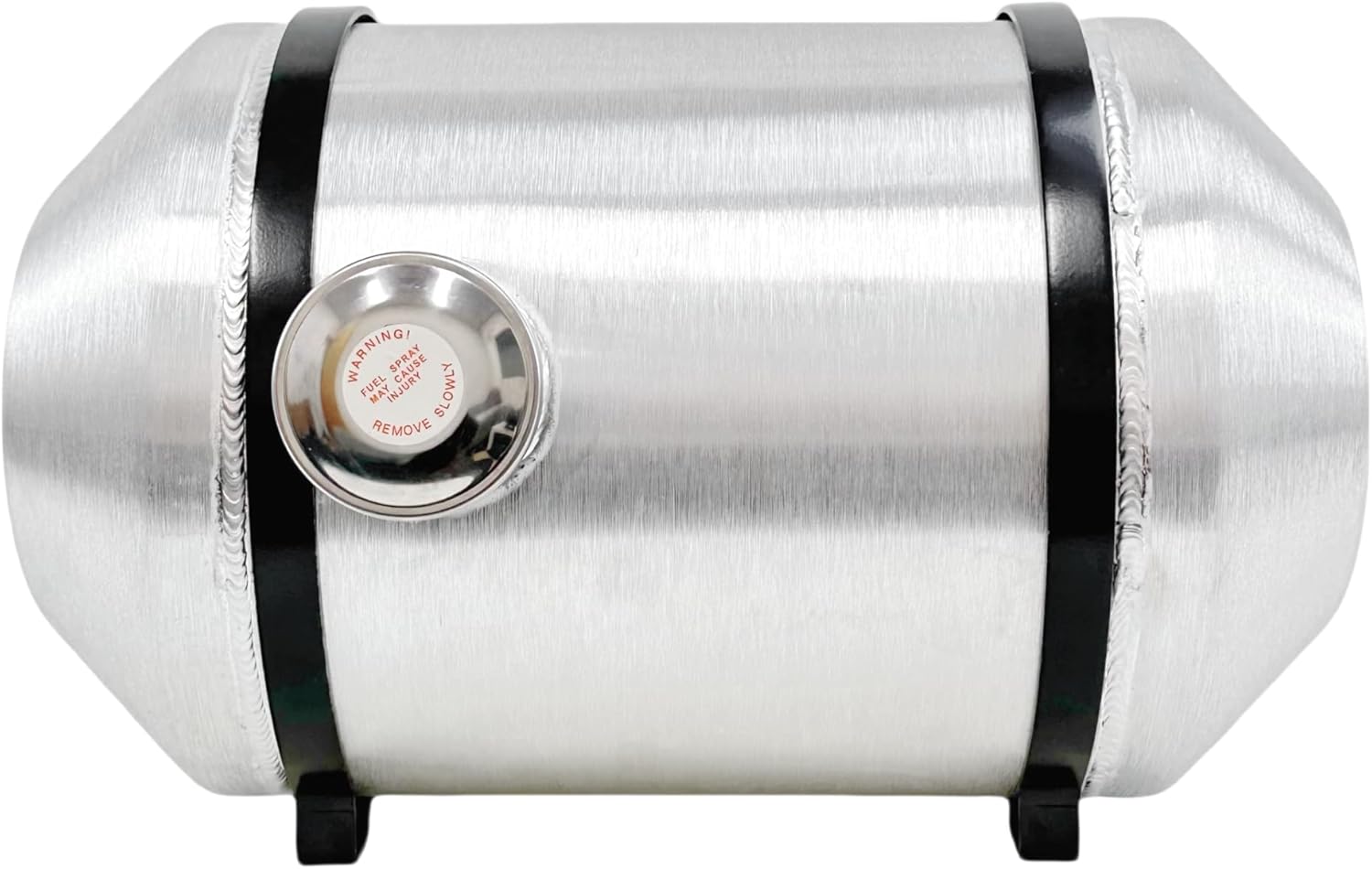 JSD 5 Gallons 10" x 16" Aluminum Spun Round Gas Tank End Fill 1/4" NPT Outlet- Off-road / Tractor Pull