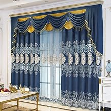 Blackout Curtains European-Style Living Room Curtains Double Curtains Bedroom Curtains Matching Embroidered Curtains