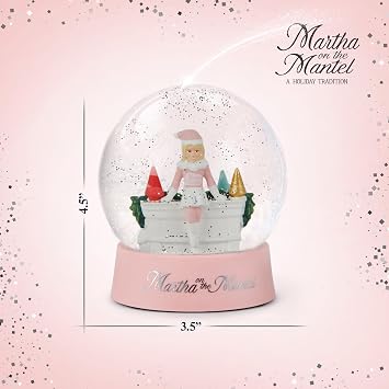 Martha Stewart Snow Globe Christmas - Martha on the Mantel Decor, Funny