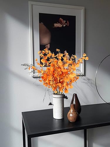 Miniatura 6 de Flores de orquídeas de seda a granel, 10 unidades (cada una de 37 pulgadas) de orquídeas artificiales de tallo largo, flores artificiales de seda