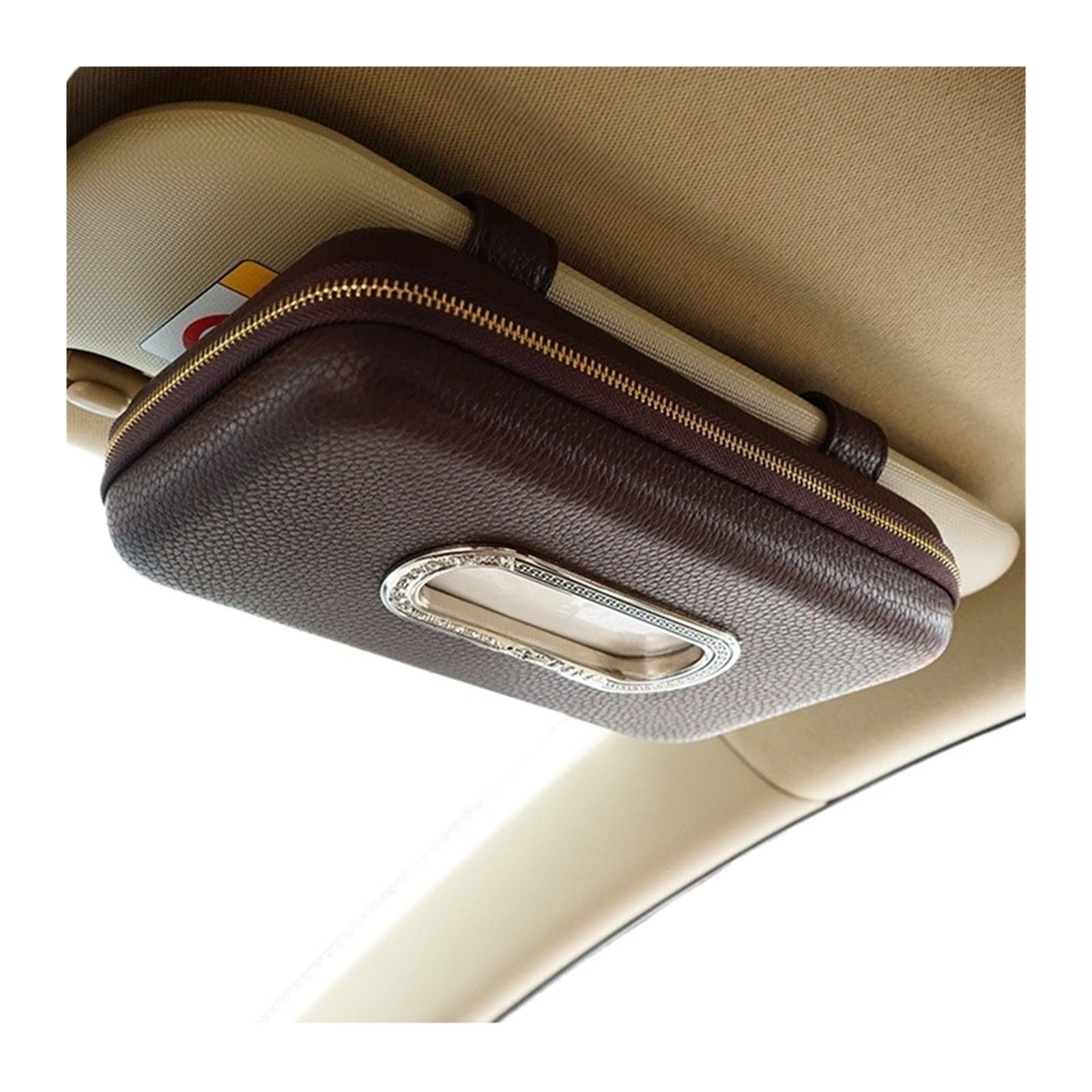 Car Visor Tissue Box Holder Car Tissue Holder, Sun Visor Napkin, Leather Backseat Case(Color 4)