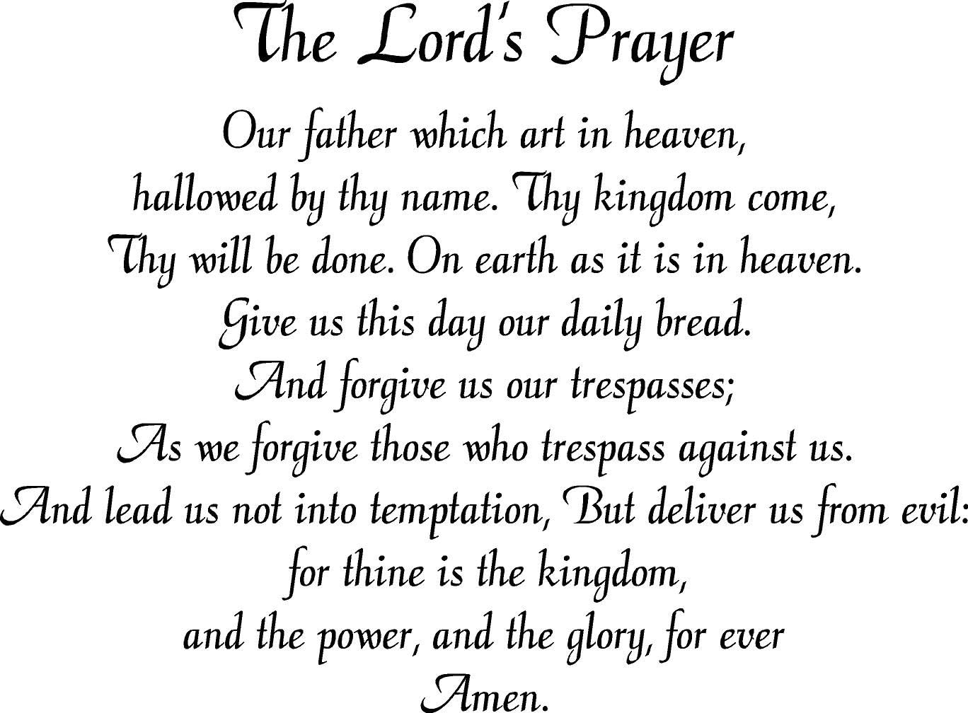 Amazon.com: The Lord's Prayer Vinyl wall quotes religious Vinyl wall ...