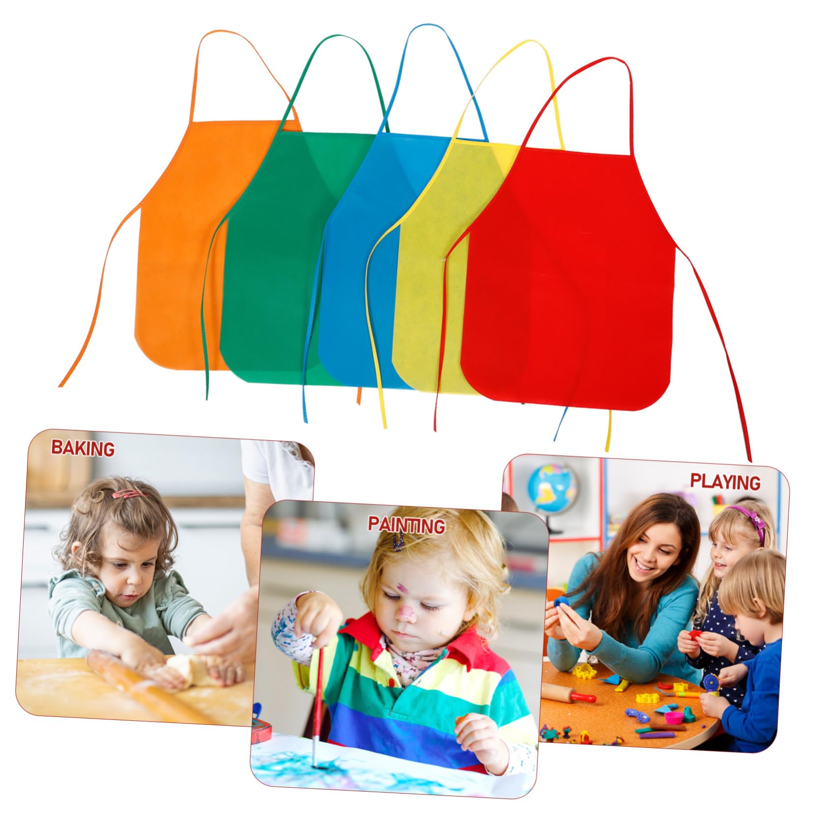 40 pièces tablier de bricolage for enfants artisanat tablier décoratif for enfants tabliers d'art de peinture tablier for la cuisson tablier de dîner tabliers de dessin tablier multi-usage tissu non t