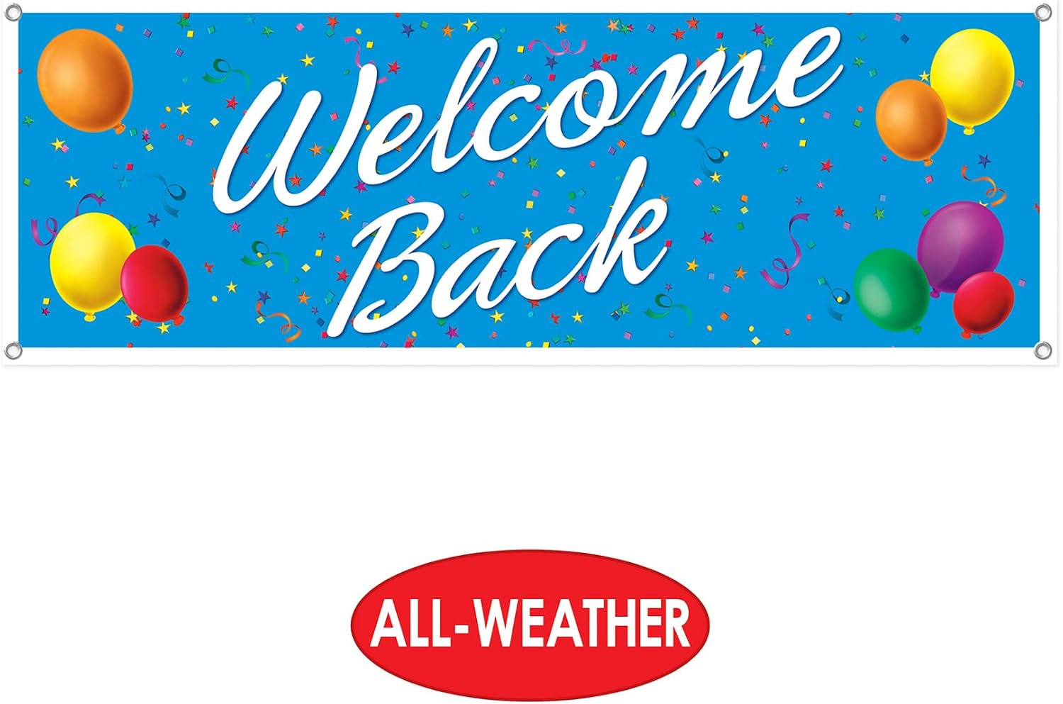 Beistle , 2 Piece Welcome Back Sign Banners, 5' x 21''