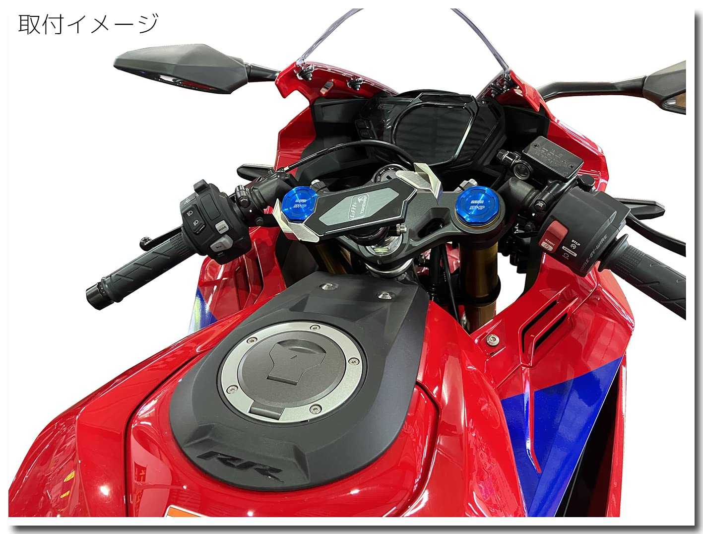 Amazon | 【車体クランプにステムホールマウントを装着！】バイク用