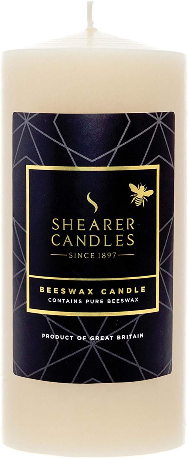 Shearer Candles Beeswax Small Church Candle - Ivory,150mm x 70mm