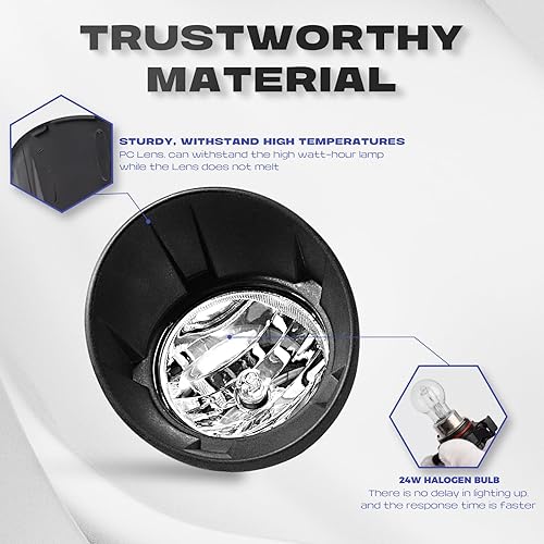 Miniatura 3 de RP Remarkable Power, Luz antiniebla para 2010 2011 2012 2013 10 11 12 13 Camaro parachoques delantero izquierdo y derecho (lado del conductor y