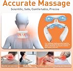 Neck Massager, Upgraded Neck Massager Ergonomic Design Portable Lightweight, Portable Head Heated Electric Massagers Set with Heat & Vibration
