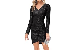 KANCY KOLE: Elegant Homecoming Dresses with Sparkly Long Sleeves