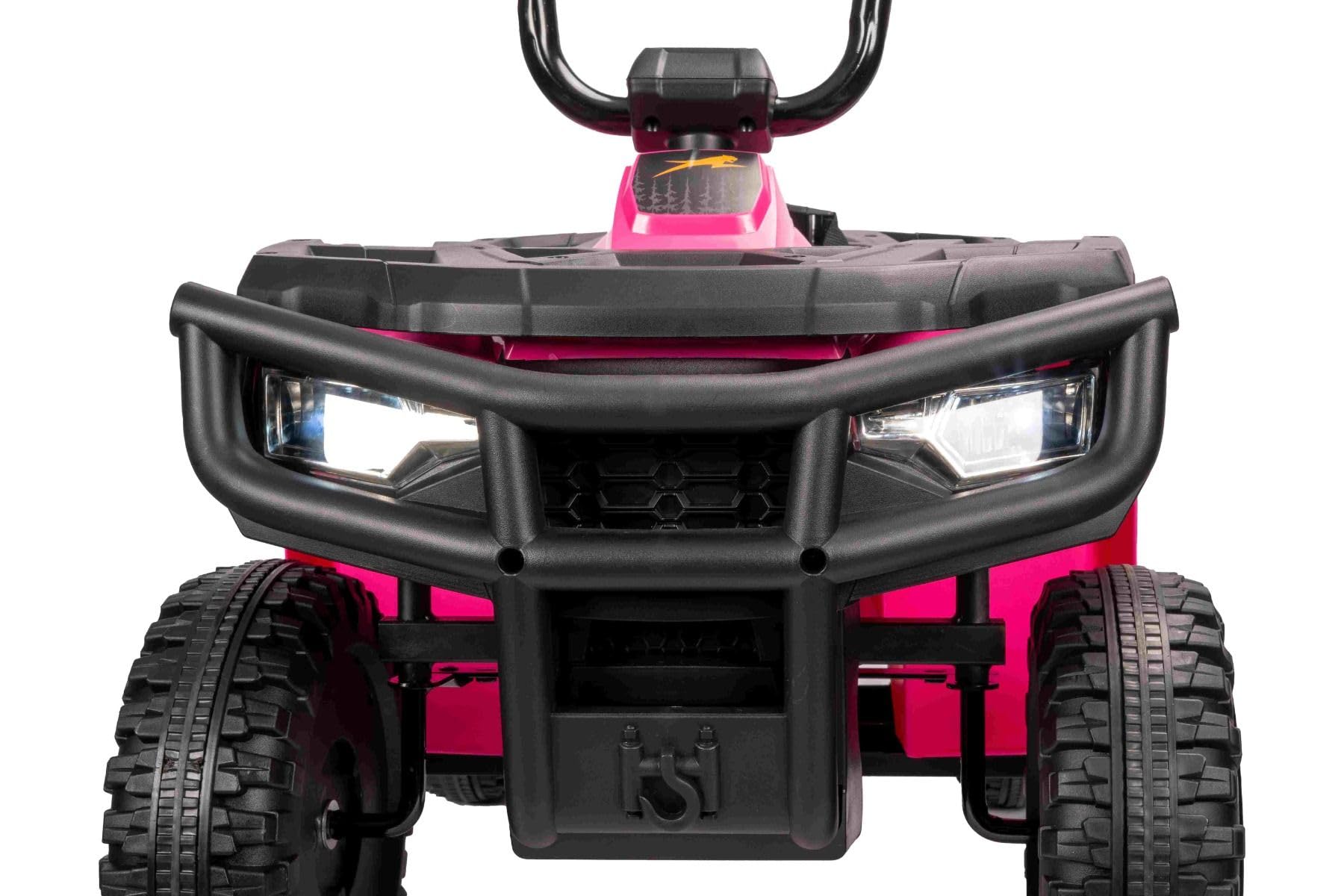 Licencjonowany elektryczny Ride-on Quad Arctic Cat 12 V z napędem na tylne koła, różowe, oświetlenie LED, akumulator litowy, 2 x silniki 25 W