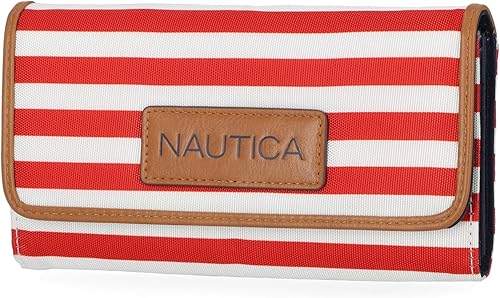 Miniatura 8 de Nautica Organizador de dinero perfecto para mujer con cartera de bloqueo RFID Black, Black Jacquard, Electric Red, Indigo Jacquard,