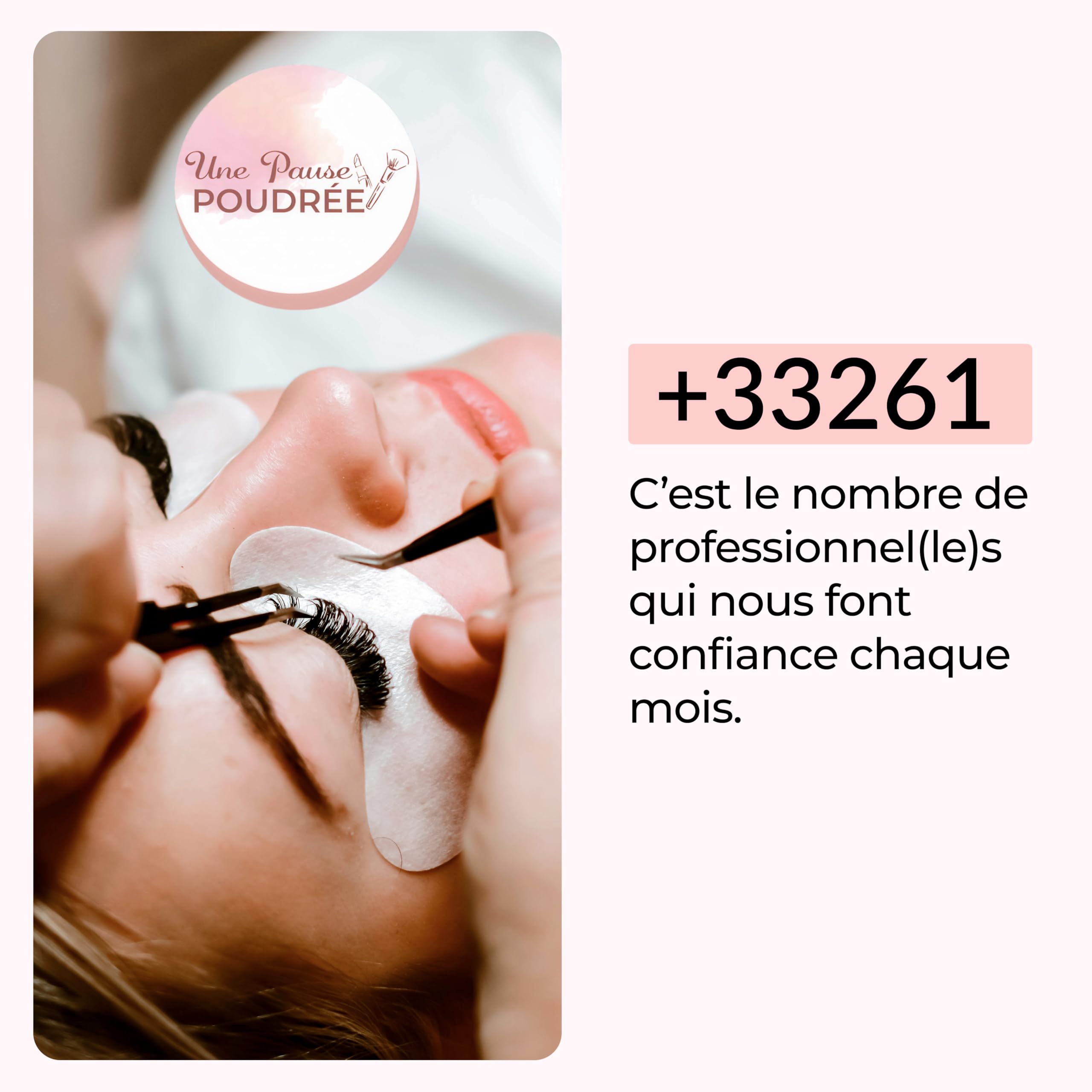 Une Pause Poudrée SUPERBONDER - Rétention Améliorée de 30% - Améliore la Tenue des Cils, Réduit les Fumées et les Irritations - Idéal Extensions de Cils Professionnel - (15ml)