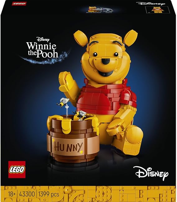 LEGO Disney Ayı Winnie 43300 - Yetişkinler için Ayı Winnie Minifigürü ile Eeyore Karakteri ile Bal Küpü İçeren Yaratıcı Dekoratif Model Yapım Seti, Kadınlar ve Erkekler için Hediye Fikri (1399 Parça)