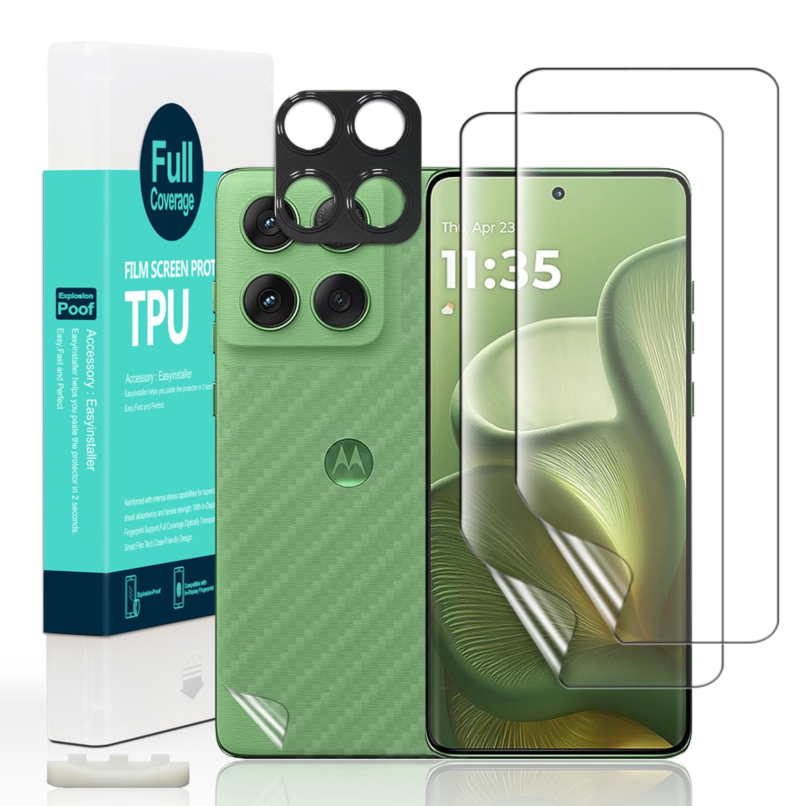 Ibywind Screen Protector for Honor 400 5G, Pack of 2, 9H Tempered Glass, with Metal Camera Protection, Easy Installation, Supports Fingerprint Sensor, Anti-Scratch, Bubble-Free, Shatterproof, Oil