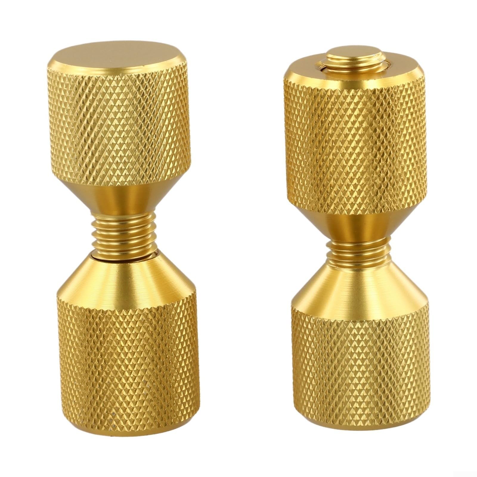 Lot de goupilles d'alignement de bride, goupilles à deux trous de 3,8 cm pour brides ASME de 68 kg de 1,27 à 35,6 cm, aluminium 6061 trempé avec finition oxyde noir, ergonomique (doré)
