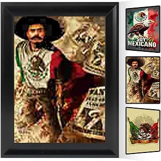 Soy Mexicano 3D Framed Poster Print – Viva México Mexican Pride Lenticular Wall Art Decor, 14.5 x 18.5 Inches