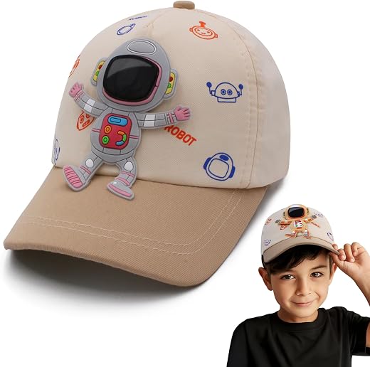 VRITRAZ Kids Unisex Baseball Cap for Boys &amp; Girls | Adjustable Strap | Comfortable Casual Cap (Age 4–12 Years)