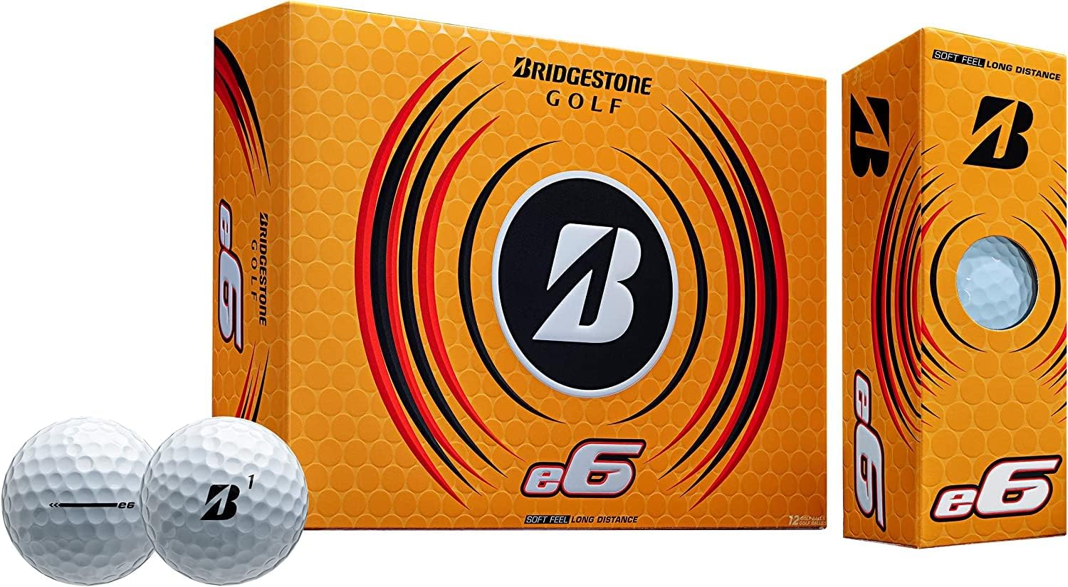 Bridgstone E6 Long Distance Golf Balls 4 Sleeves (12 Balls) (White)