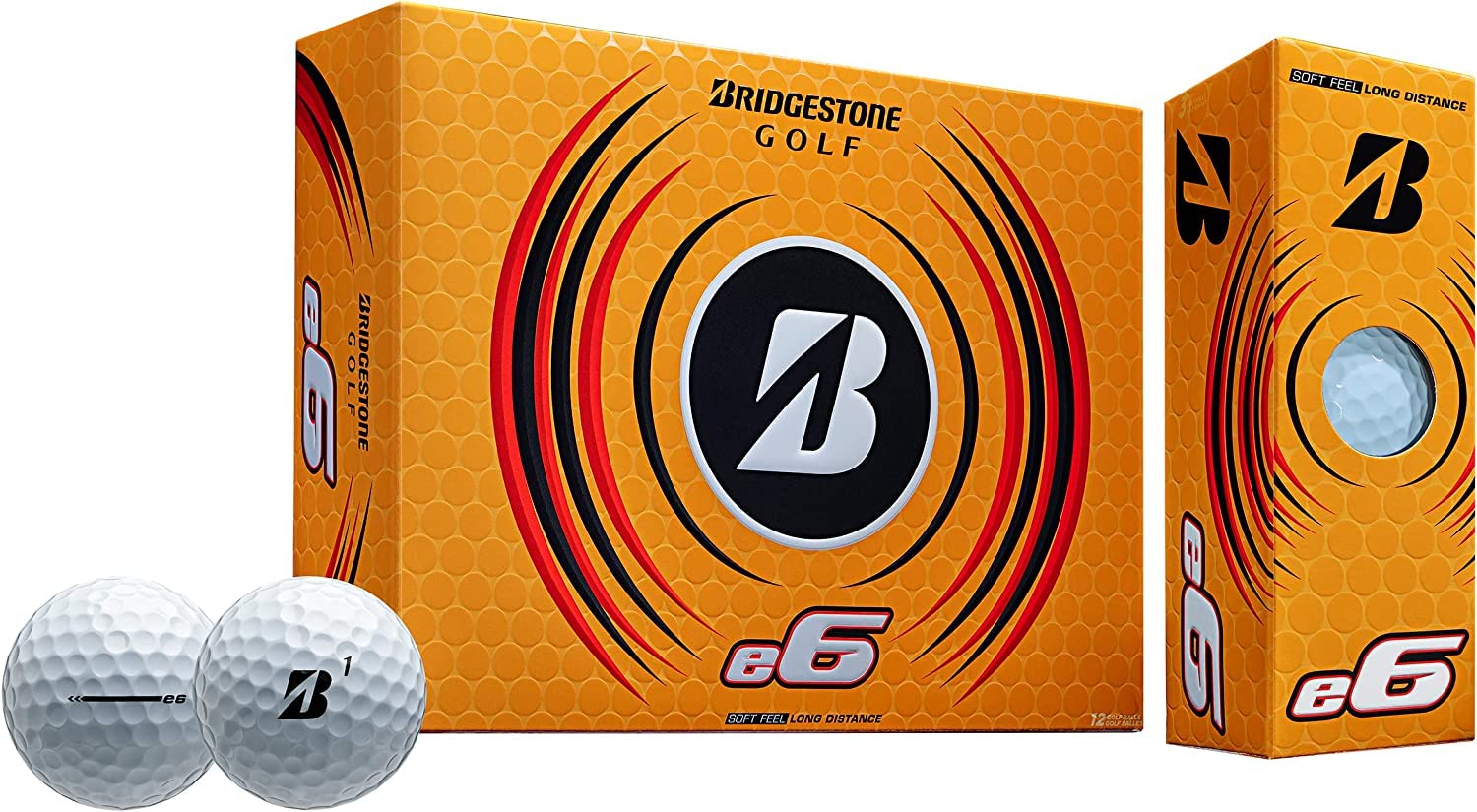Bridgstone E6 Long Distance Golf Balls 4 Sleeves (12 Balls) (White)