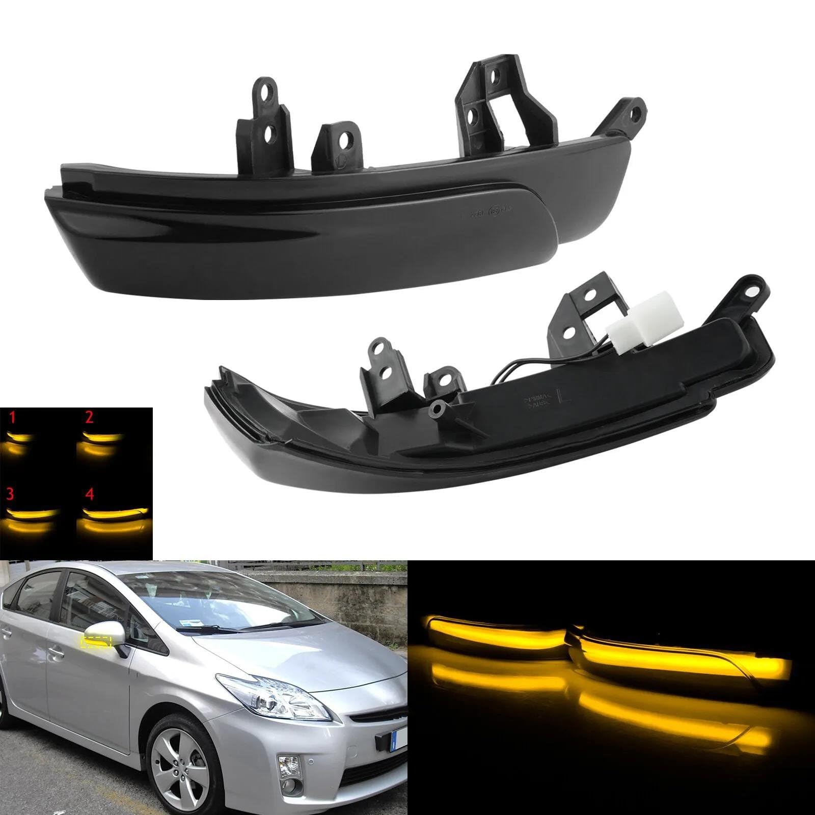 ZSHYTWE Indicatori Direzione Per Toyota Per Prius W3 IQ AJ1 2009 2010 2011 2012 2013 2014 2015 Per + Indicatore Luminoso Dinamico A LED Per Specchietto Retrovisore