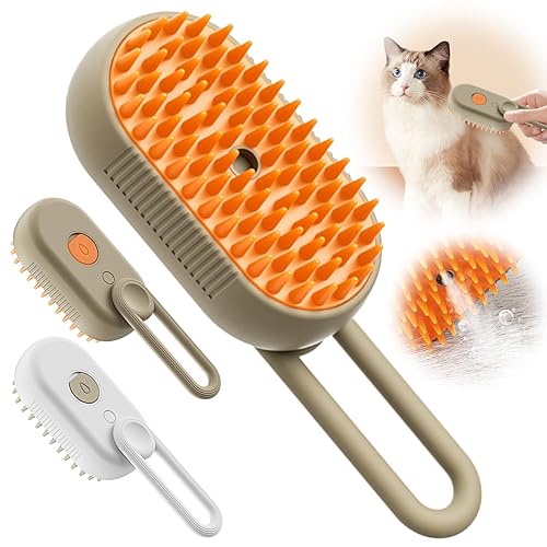 Miniatura 7 de Defur - Peine para gatos y perros, cepillo de vapor 3 en 1 para gatos y gatos, cepillo de vapor para limpiar y arreglar, cepillo 3 en 1 para