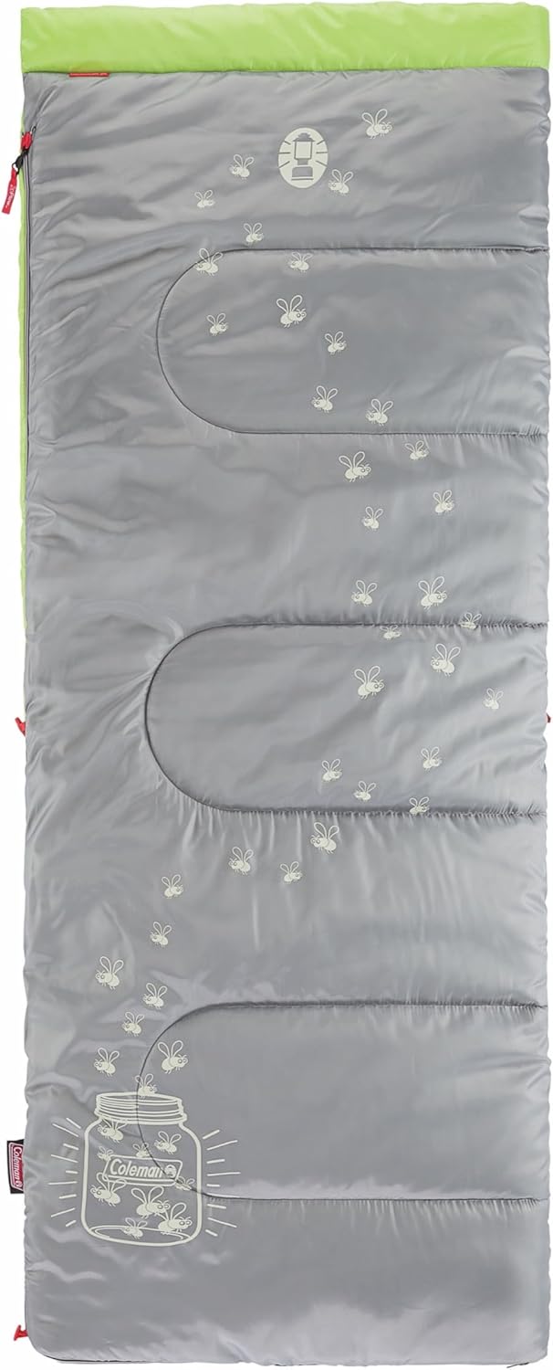 Coleman Kids 45°F Sleeping Bag for Children up to 5ft 5in Tall, Lightweight & Warm Sleep Sack for Indoor/Outdoor Use, Machine Washable