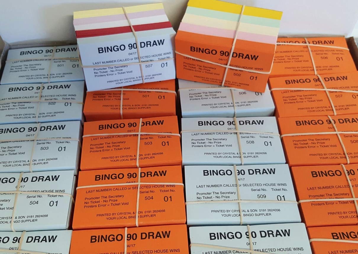 LAST NUMBER BINGO 1-90 JOE 90 TICKETS PACK OF 100 SETS FLAT LOOSE TICKETS