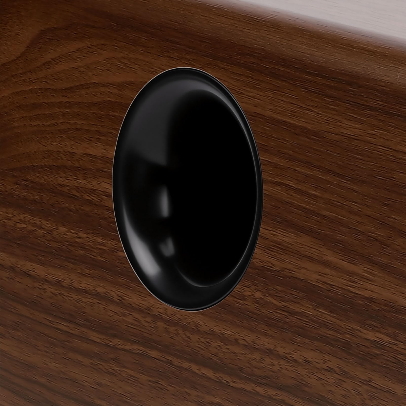 Subwoofer Attivo da 6,5" 100 W RMS, Venature del Legno di Quercia, Bassi Purificati, Cabinet Arrotondato, Woofer Inferiore Nascosto, per Giochi Audio Domestici (Spina europea)