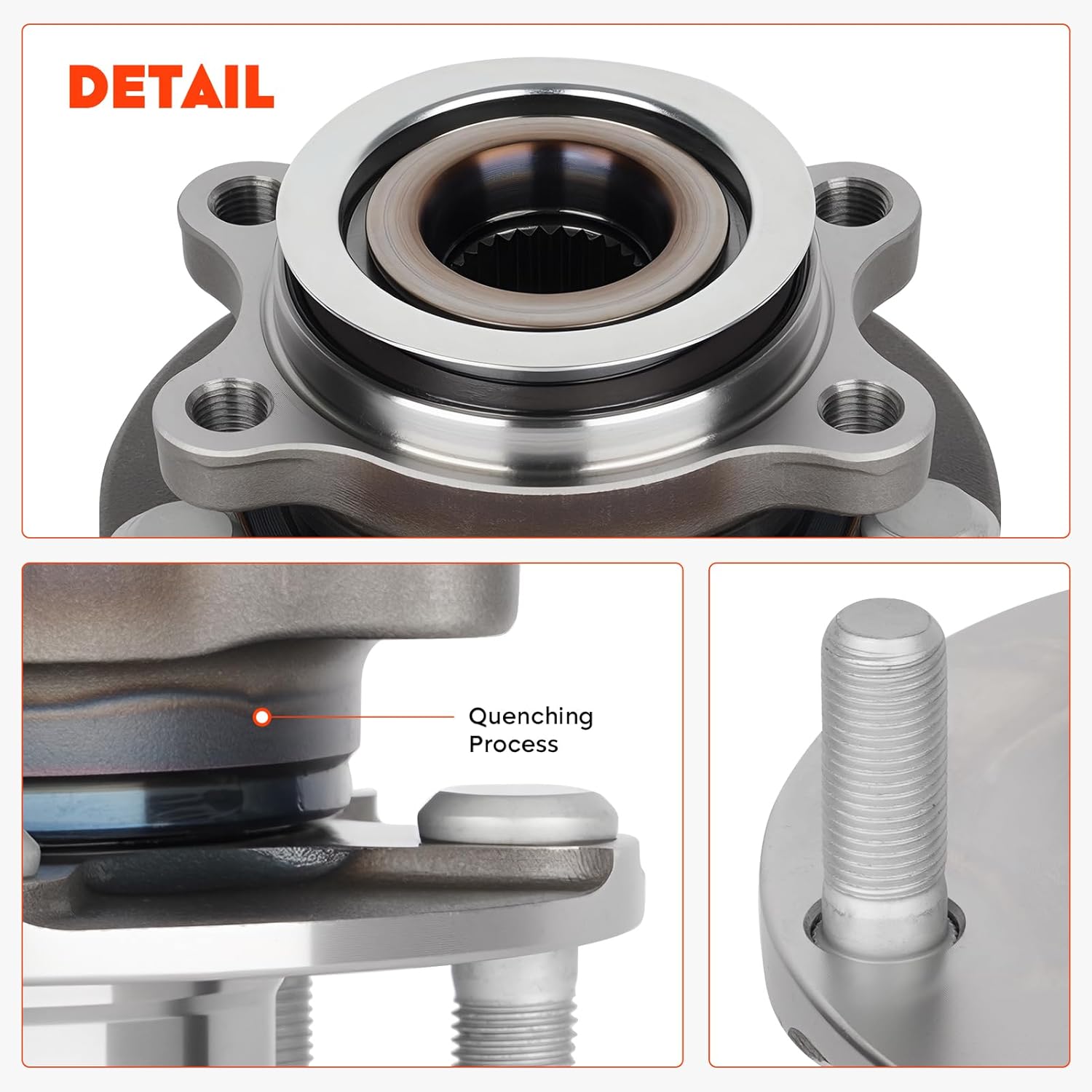 Front Wheel Hub and Bearing Assembly for Nissan Rogue 2008-2013,for Rogue Select 2014 2015, for Sentra 2008-2012 (2.5L 4 Cylinder ONLY) 5Lug w/ABS Replacement 513298 2pcs