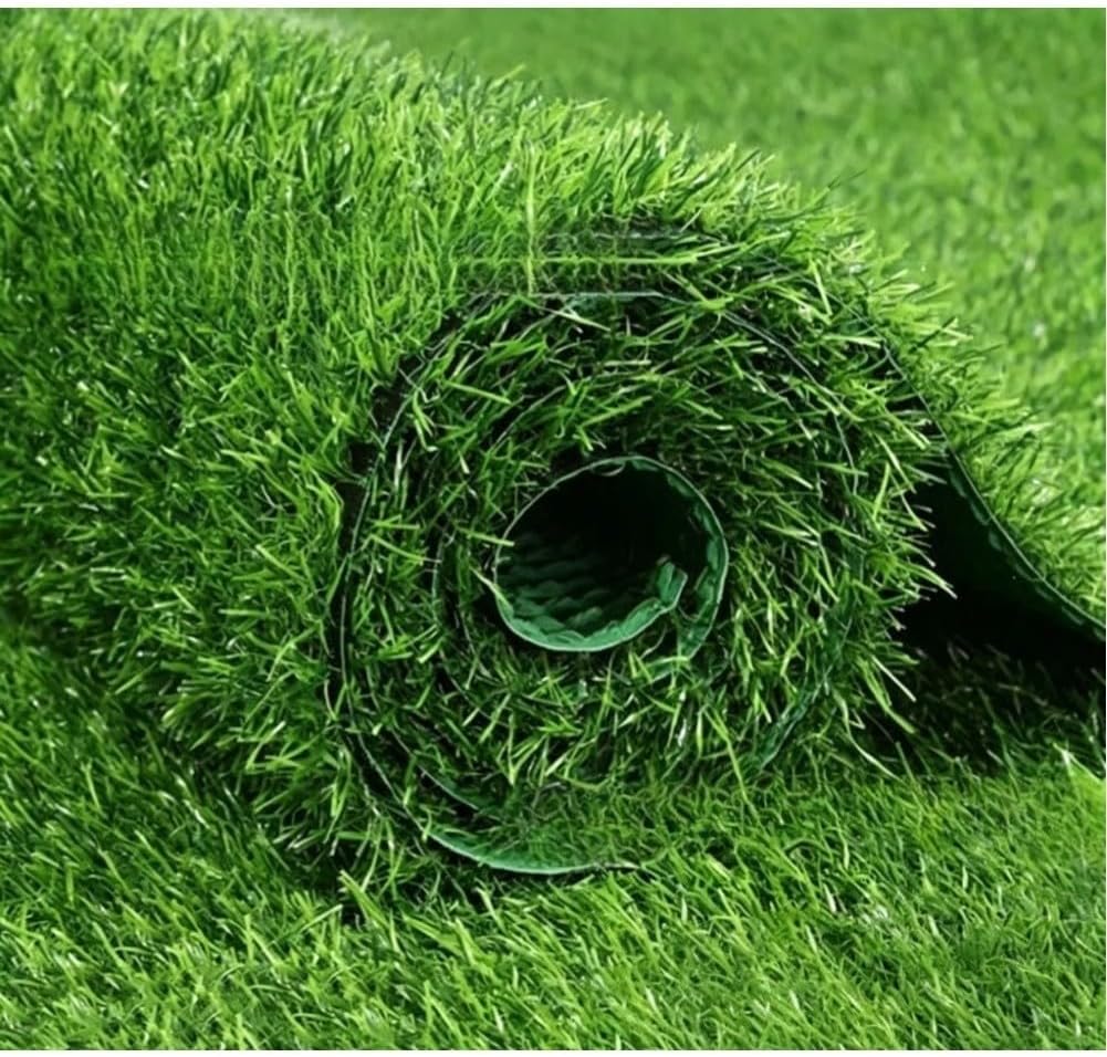 Artificial Grass Turf with Drainage Holes, 2.5cm to 4.0cm Thick Synthetic Lawn for Garden, Patio, Pet Friendly UV Resistant Fake Grass Mat(2.5 Cents 50x60cm)