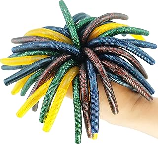 40PCS Senko-Style Stick Baits with Box - Senko Worms for Bass Fishing | 5.5" Wacky Rig Ready Lures