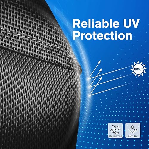 Miniatura 3 de Harrison Howard Telas multifunción a prueba de rayos UV, acolchado de forro polar grueso, máscara de mosca de caballo, media cara con orejas,