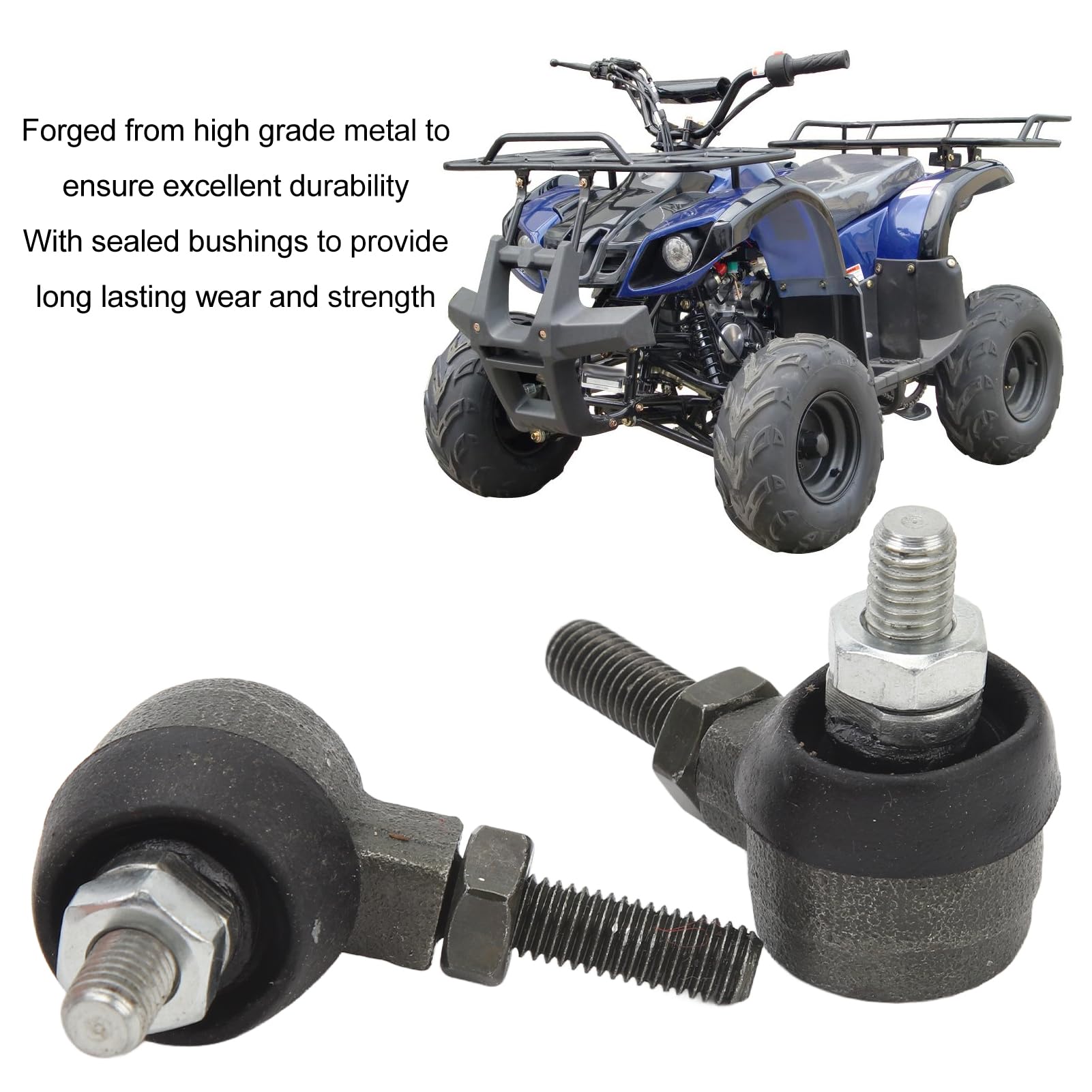 Tie Rod End Ball Joint : M8 Thread High Strength Tie Rod Ball Joint for Kandi 110GKG 2 49FM5?E GO Kart ATV Moped, 1Pair