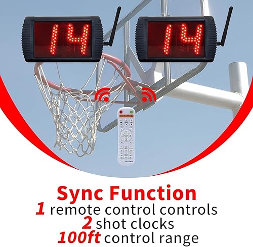 Miniatura 8 de YZ 5 INCH LED Custom Time 1214202434 Seconds Shot Clock Countdown Timer Clock for Basketball Game, Portable Shot Clock Timer for Basketball Court,